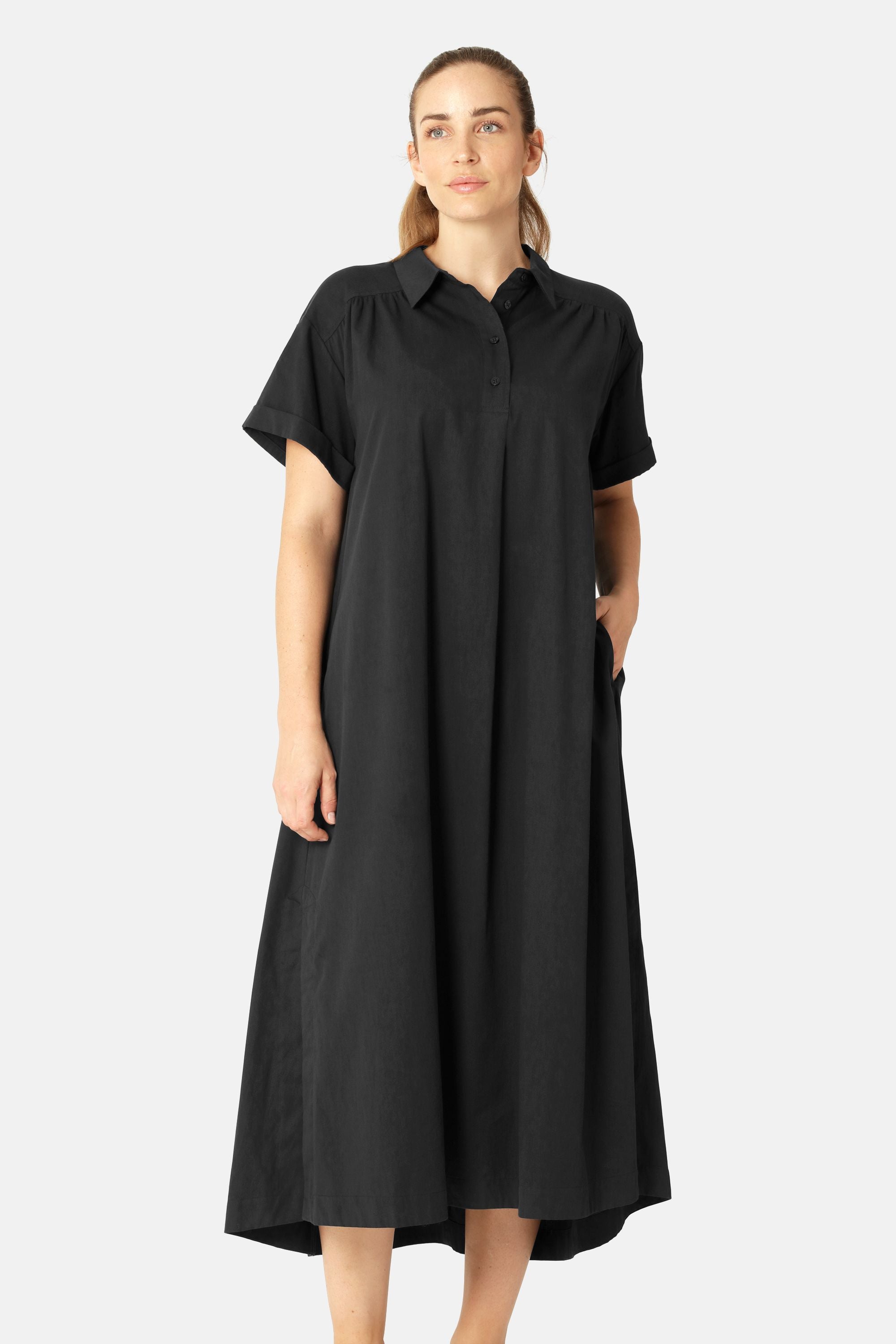 Langes Kleid A-Linie - Dark Indigo